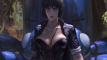 Motoko Kusanagi, Anime art, Ghost in the Shell HD wallpaper