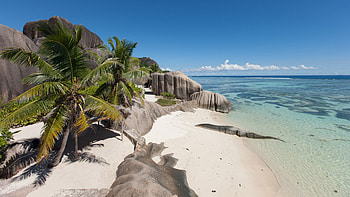 Seychelles beaches, Paradise on earth, Crystal-clear waters, White sandy shores HD wallpaper