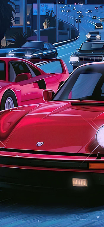 80's Highway, vehicle, sports car HD phone wallpaper