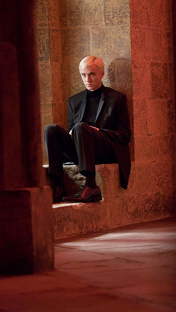 draco malfoy, red HD phone wallpaper