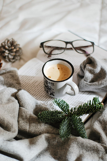 Coffee, Miscellanea, Miscellaneous, Cup, Branch, Book, Glasses, Spectacles, Mug HD phone wallpaper