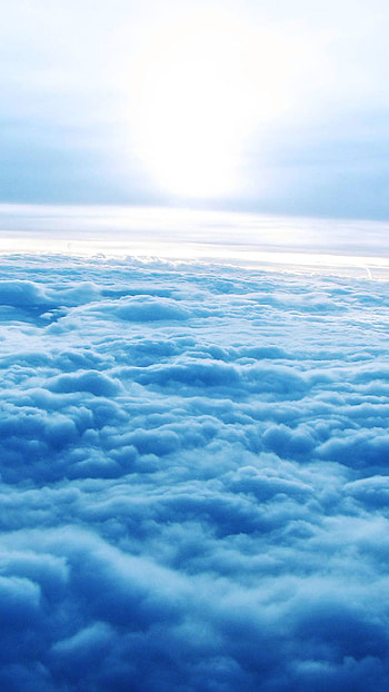 Soft Blue Clouds Aerial Android ... HD phone wallpaper