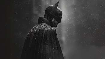 Breaking The Fourth Wall The Bat, batman, the-batman, superheroes, artwork, art, ai, digital-art, monochrome, black-and-white HD wallpaper