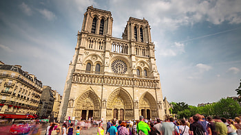 Notre-Dame Cathedral, Travels, Stock video, Famous front panorama HD wallpaper