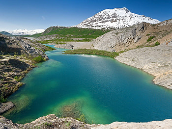 Nature, Water, Mountains, Snow, Lake HD wallpaper
