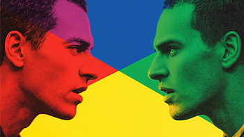 Chromatic Confrontation — Ultra, Confrontation, face, portrait, pop art HD wallpaper