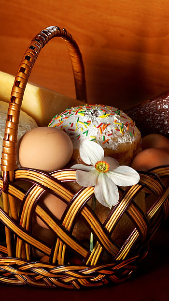 Easter, Eggs, Cake HD phone wallpaper