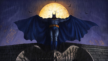 Batman Illustration 2018, batman, artwork, superheroes HD wallpaper