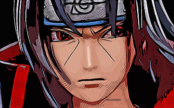 Itachi Uchiha, portrait, abstract art, Naruto, manga, Boruto, vector art, Uchiha Itachi, Naruto characters, Itachi Uchiha Naruto HD wallpaper