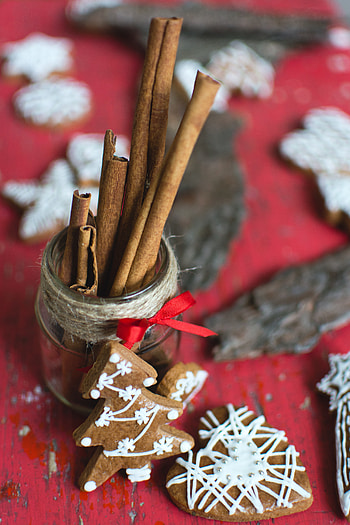Holidays, New Year, Cookies, Cinnamon, Christmas, Heart, Herringbone HD phone wallpaper