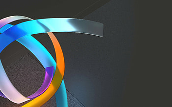 3D colorful ribbons, , minimalim, gray backgrounds, material design, creative, background with ribbons HD wallpaper