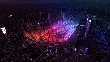 Republic Of Gamers City Lights , republic-of-gamers, asus, computer, games HD wallpaper