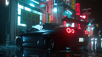 Skyline, skyline, cars, artstation HD wallpaper