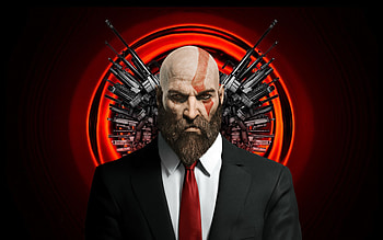 Kratos As Hitman, kratos, hitman, games, artwork HD wallpaper