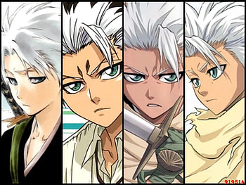 Hitsugaya, blue, bleach, white HD wallpaper