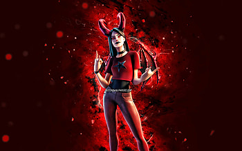 Extreme Haze, , red neon lights, Fortnite Battle Royale, Fortnite characters, Extreme Haze Skin, Fortnite, Extreme Haze Fortnite HD wallpaper