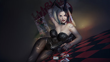 Harley Quinn Iconic Look, harley-quinn, supervillain, superheroes, artwork, digital-art HD wallpaper