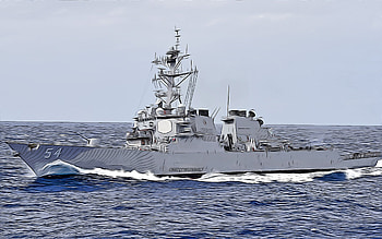 USS Curtis Wilbur, , vector art, DDG-54, destroyer, United States Navy, US army, abstract ships, battleship, US Navy, Arleigh Burke-class, USS Curtis Wilbur DDG-54 HD wallpaper