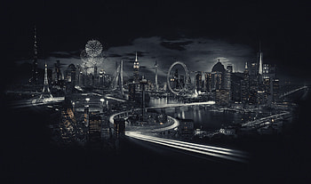 World Skylines, skyline, buildings, graphy, behance HD wallpaper