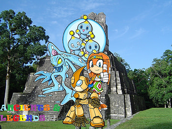 tikal and chaos, chaos, tikal, emerl, chao HD wallpaper