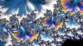 Trippy Psychedelic Fractal, Abstract, fractal, blue, abstract blue HD wallpaper