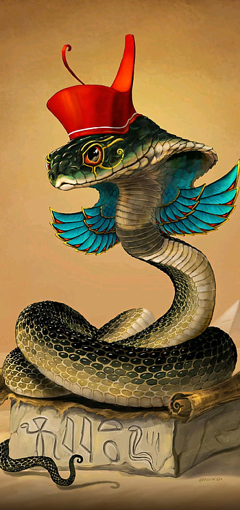 Panteon Egipcio 04, art, egipto, serpiente, egypt, snake, animal, pantheon HD phone wallpaper