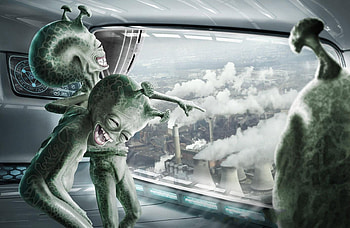 Funny, Extraterrestrials, Ufo HD wallpaper