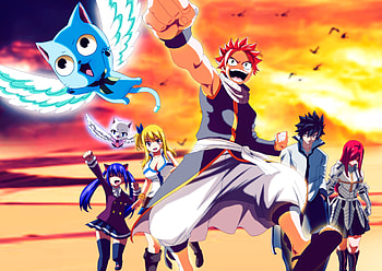 Gray Fullbuster, Charles Fairy Tail, Erza Scarlet, Happy HD wallpaper