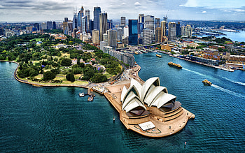 Sydney Opera House, Stunning architecture, Urban elegance, Iconic landmark HD wallpaper