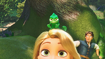 Tangled, Disney, Pascal, Rapunzel HD wallpaper