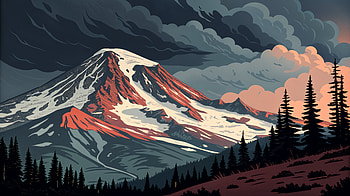 Majestic Mount Rainier: Ultra, Mount Rainier, mountain, landscape, cloud, nature HD wallpaper