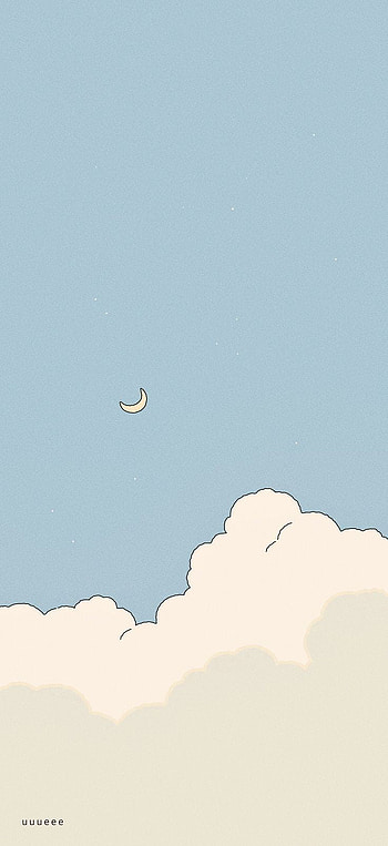 Sky, moon, blue HD phone wallpaper