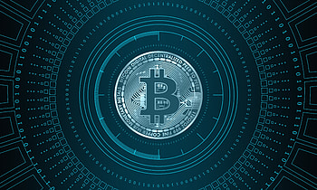 Bitcoin, digital art, abstract HD wallpaper