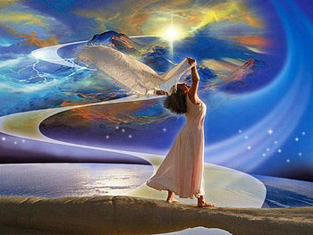Happy Woman, long dresses, light, shawls, happy, nature, woman, beautiful colors HD wallpaper