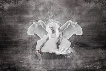 LOVING ANGELS, WHITE, WINGS, DRESS, FEMALE, ANGEL HD wallpaper