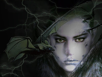Thuringwethil (Woman of the Secret Shadow), shadow, evil, thuringwethil, bat, woman HD wallpaper