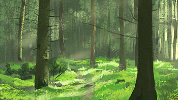 Trees, Art, Forest, Branches, Path HD wallpaper