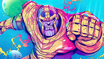 Thanos Sketchy Artwork, thanos, superheroes, artwork, artist, behance HD wallpaper