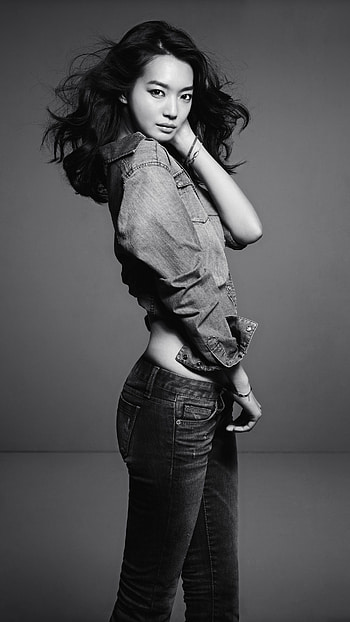 Shin min, korean actress, model HD phone wallpaper