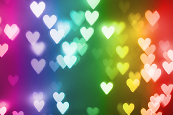 Rainbow hearts, bokeh, abstract, rainbow, love, hearts HD wallpaper