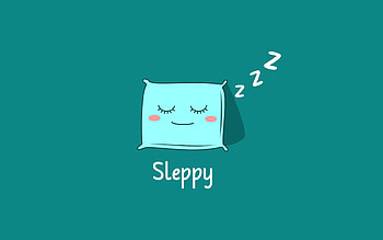 Good night, minimalism art, sleppy, turquoise background, cartoon pillow, Good night otkritka, Good night message HD wallpaper