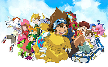 Anime, Digimon, Taichi Yagami, Agumon (Digimon), retro anime HD wallpaper