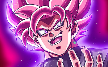 Black goku, dragon ball, anime, smile HD wallpaper