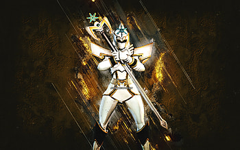 Udonna, Power Rangers, yellow stone background, Udonna character, Power Rangers Mystic Force, grunge art HD wallpaper