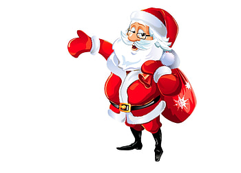 Santa Claus, white, craciun, christmas, red, card, hat, santa HD wallpaper