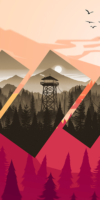 Artwork, Firewatch HD phone wallpaper