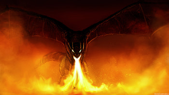 Dragon Illustration , dragon, illustration, artist, artwork, digital-art, fire, deviantart HD wallpaper