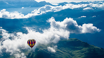 Air sports, Landscape mountains nature, Sky clouds, Alps mount HD wallpaper
