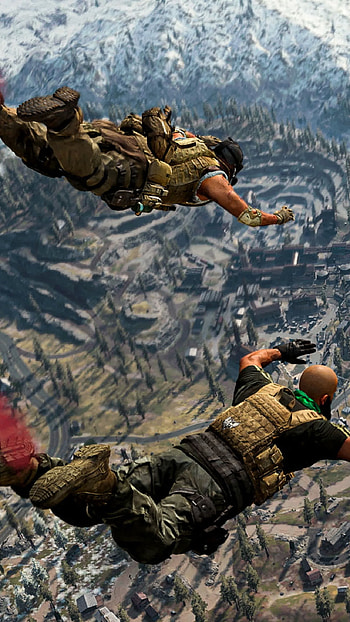 Warzone, Parachuting HD phone wallpaper