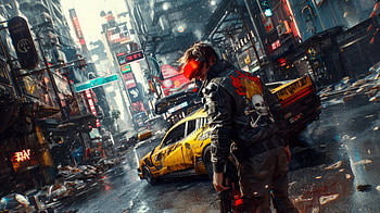 Roaming The Cyber Streets, cyberpunk, ai, artist, artwork, digital-art HD wallpaper